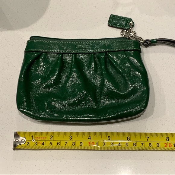 Coach Green Patent Leather Clutch Wristlet - Picture 10 of 12